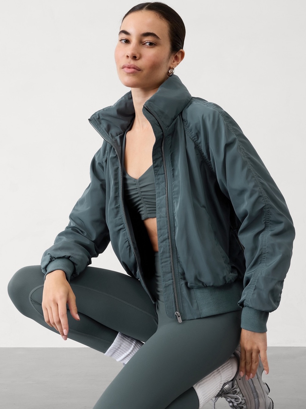 Athleta Jetset Bomber Jacket - Medium *no zipper*